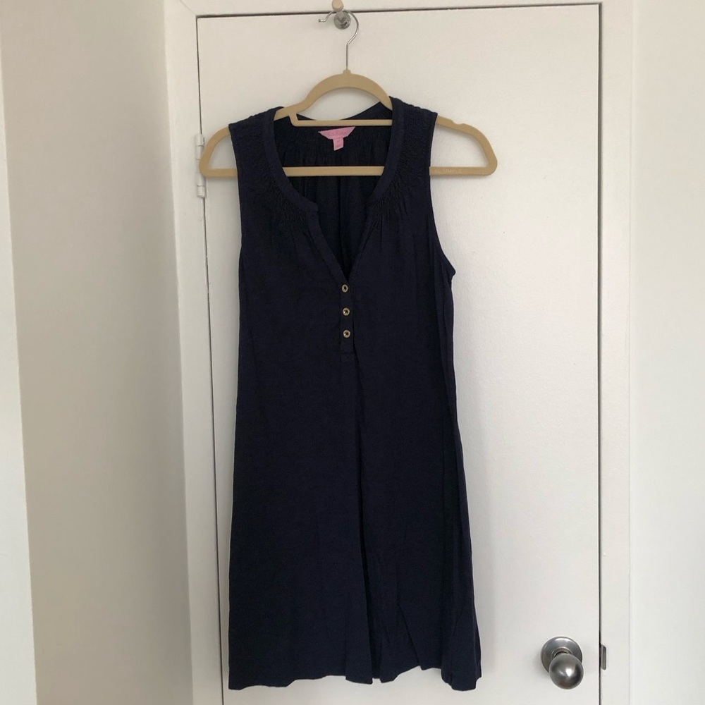 Size M Navy Lilly Pulitzer Cotton Dress